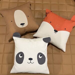 Animal Face Throw Pillow Covers